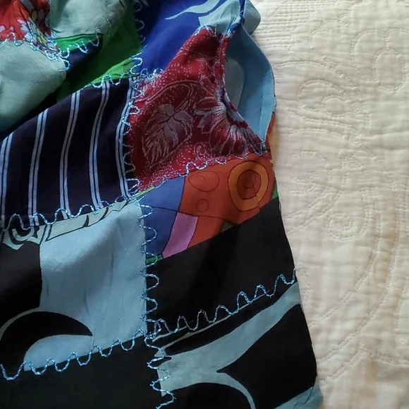 Artisan Advance Apparel Patchwork Tank Tunic NWT OS - Picture 6 of 6